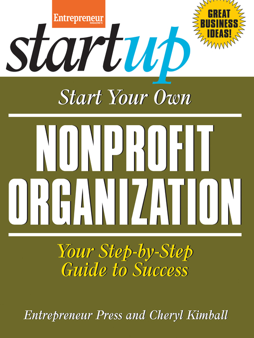 Title details for Start Your Own Nonprofit Organization by Cheryl Kimball - Wait list